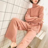 Western Style Wide-leg Pants Sweater Women's Suit