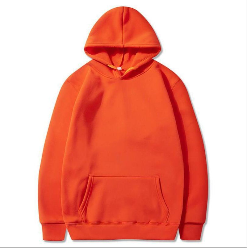 Oversized Solid Color Pullover Hoodie