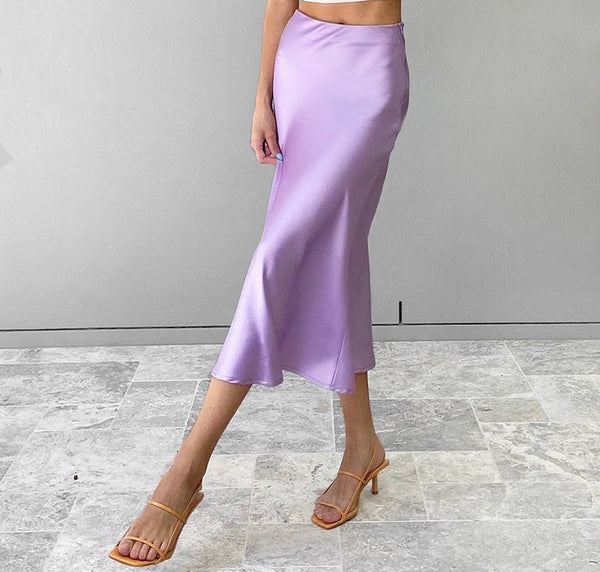 Light silk satin silk Skirt