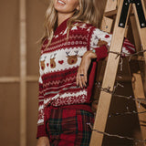 Christmas casual print knit sweater