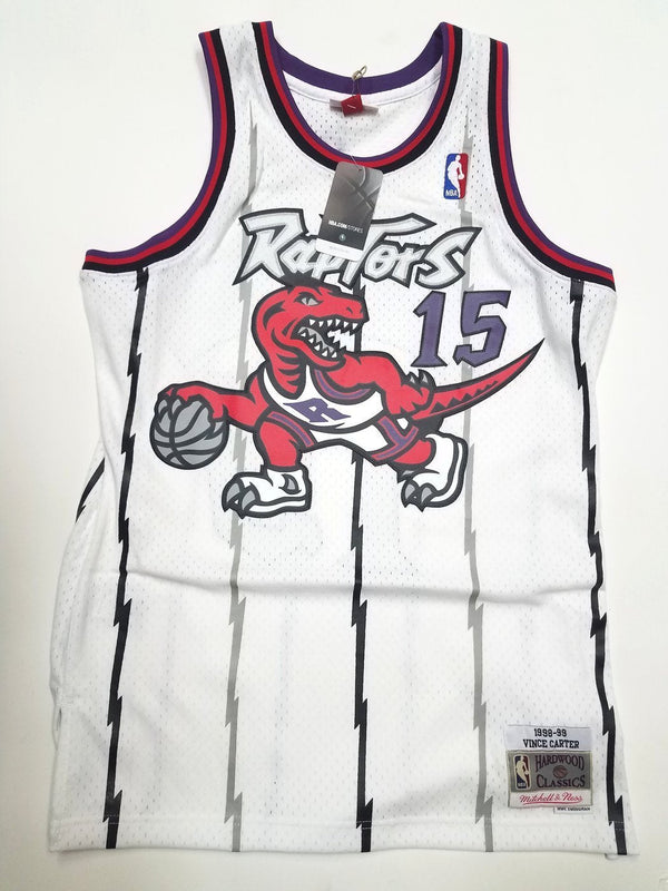 Vince Carter Toronto Raptors Hardwood Classics Finished Swingman Jersey - White