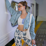 Blue Sexy Short Jacket