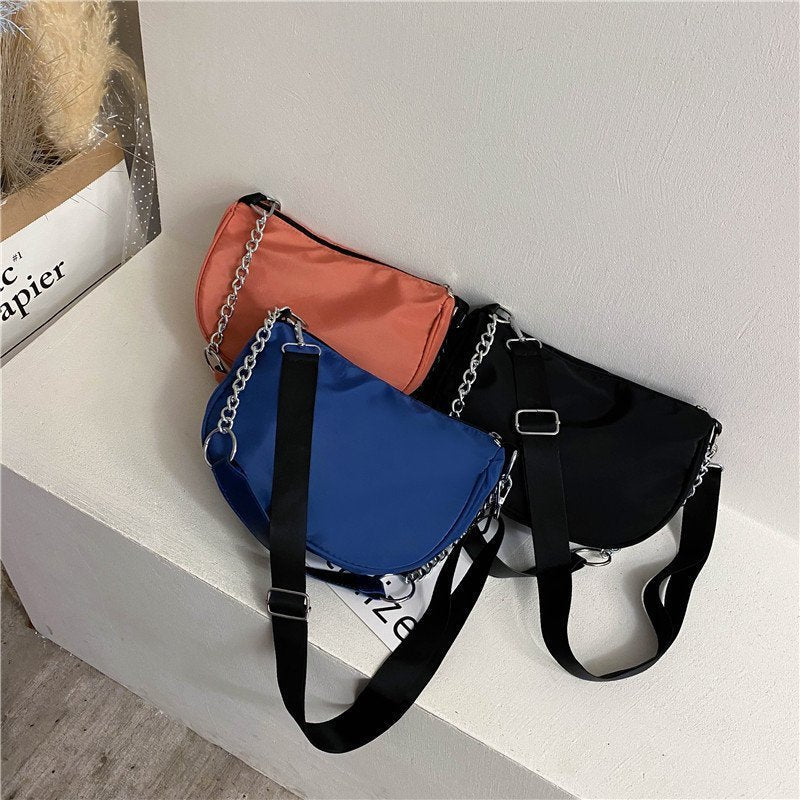 Ladies Nylon Underarm Crossbody Bag