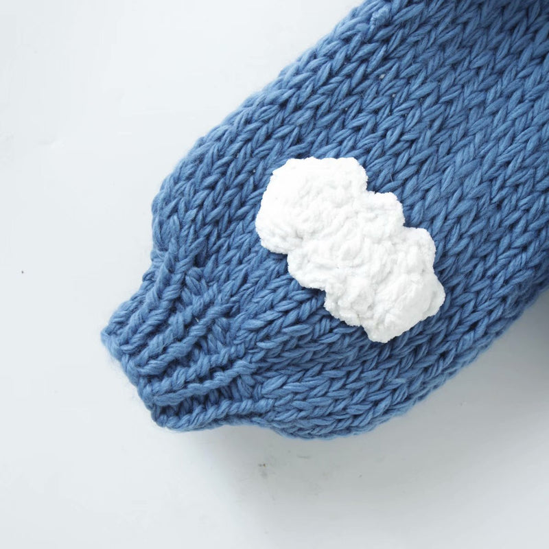 Big Flower Sweater Cardigan