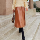 High-Waist Pleated Skirt