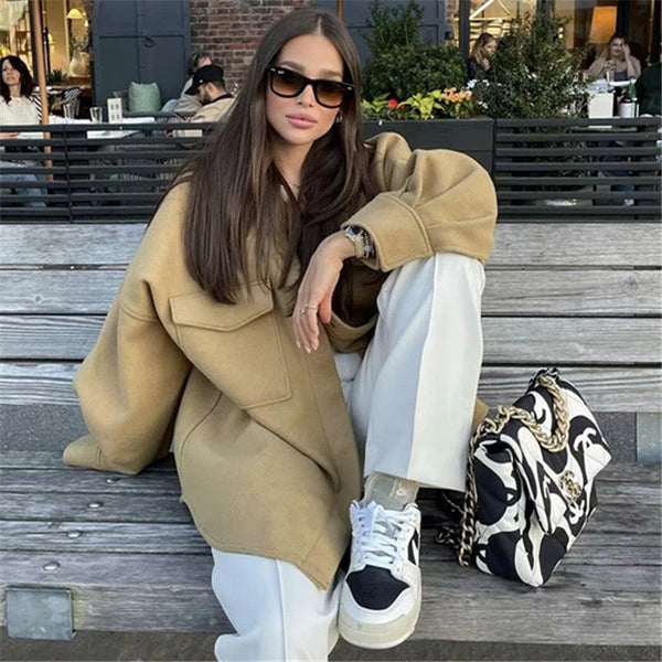 Loose Single-breasted Lapel Jacket