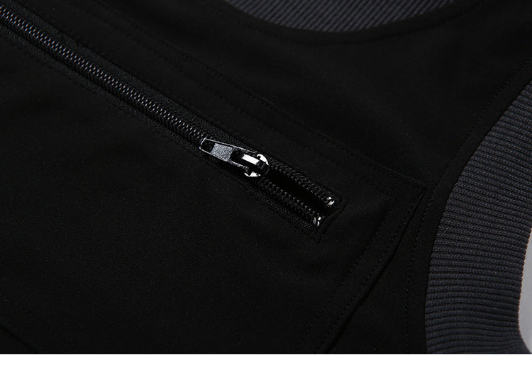 Printed stitching contrast sports vest