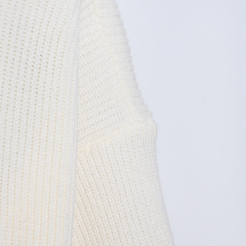 College Style Cardigan Black And White