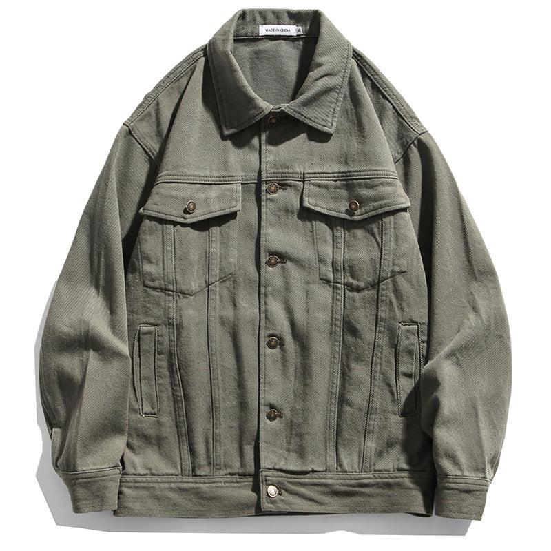 Retro patch loose jacket