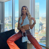 All-match fashionable casual Leather pants