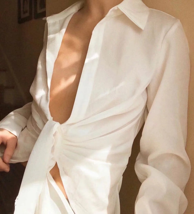 white long sleeve shirt