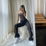 casual high waist loose jeans