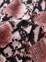 Lantern Sleeve Puff Sleeve Printed Shirt Top