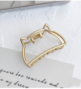 Matte metal horsetail clip