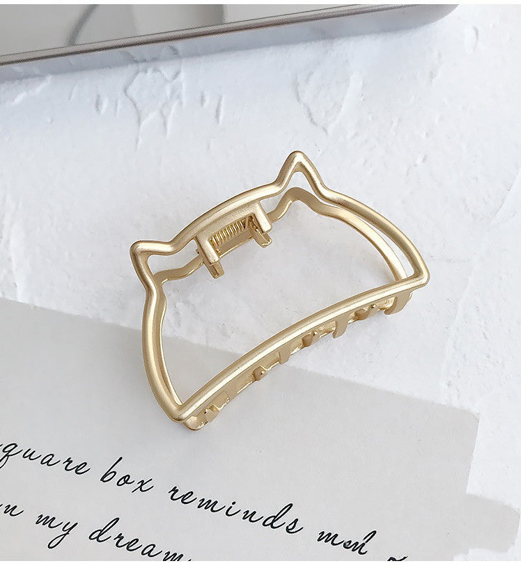 Matte metal horsetail clip