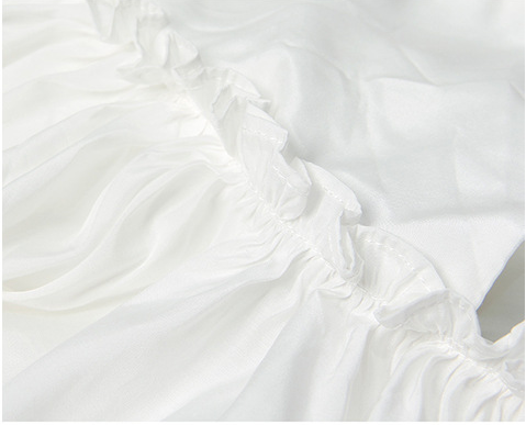 Sling ruffled off-shoulder slim dress