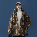 Lamb fur bear cotton coat