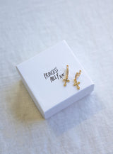 Crosses Don't Count Gold Plated Earrings