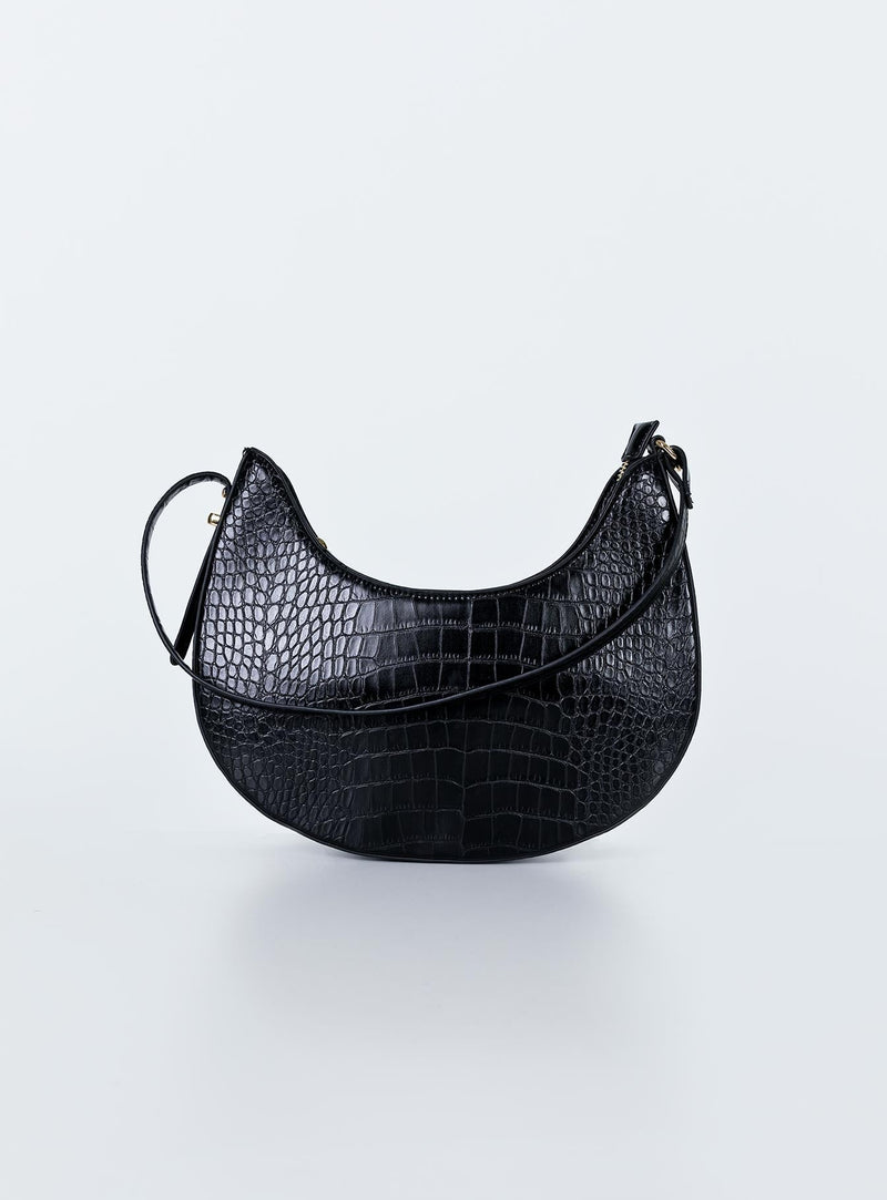 Recycled PU State of Mind Bag Black Croc