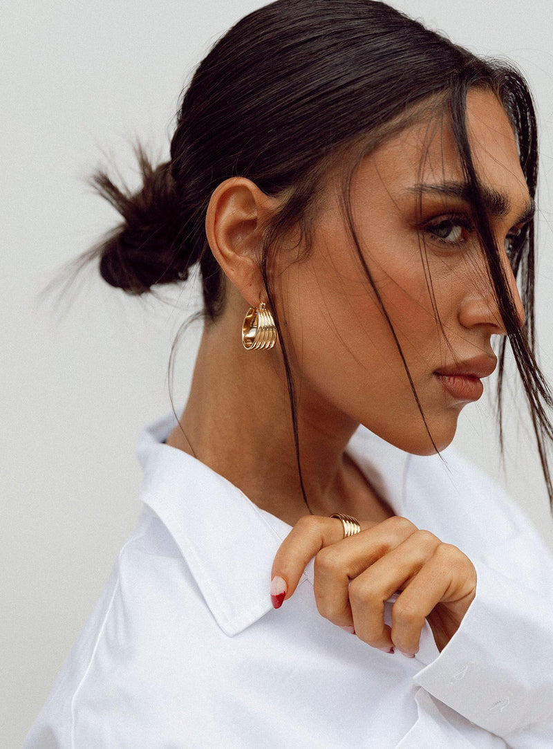 Feeling Free Gold Plated Earrings