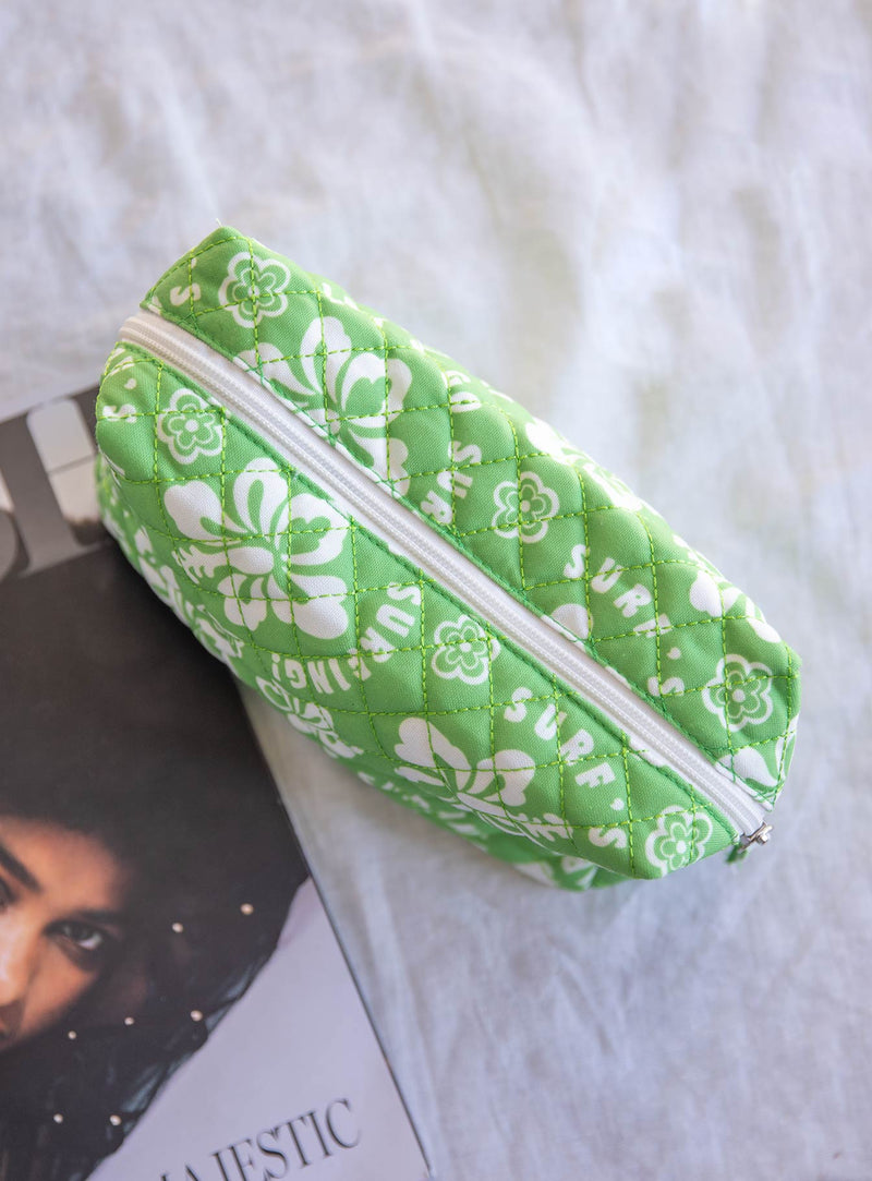Hibiscus Make Up Bag Green
