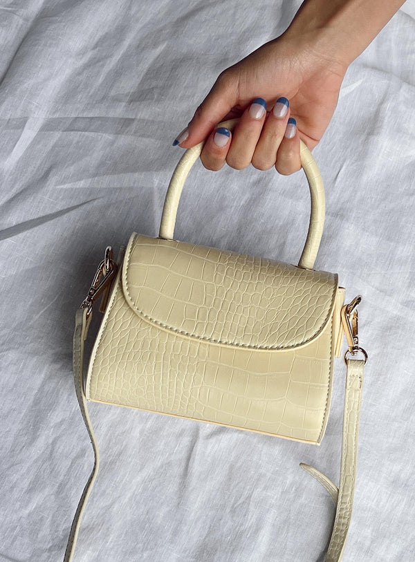 Recycled PU Take It Slow Bag Buttercream