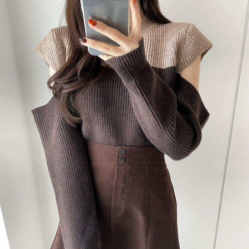Autumn Temperament Round Neck Sweater