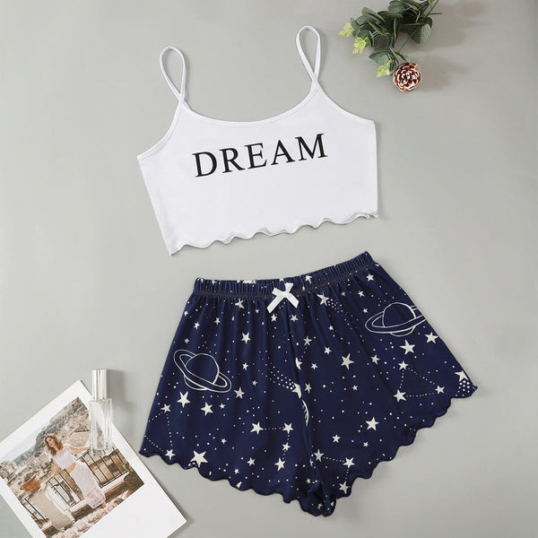 Star Dream Vest Shorts Home Service Set