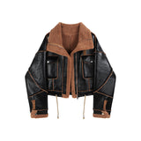 Lamb Wool Motorcycle Jacket