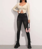 Cardigan Sexy Button Knitted T-Shirt