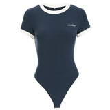 Round Neck Short-sleeved Bodysuit