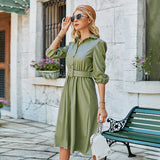 Autumn Waist Long Sleeve Skirt