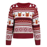 Christmas casual print knit sweater
