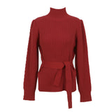 Butterfly End Waist Turtleneck Sweater