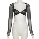 Long-sleeved Square-neck T-shirt