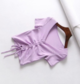 V-neck female short sleeve