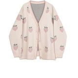 Loose outer wear peach sweater