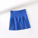 High Waist Elastic Pleated Skirt