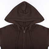 Slim Zipper Casual Hooded Sweater