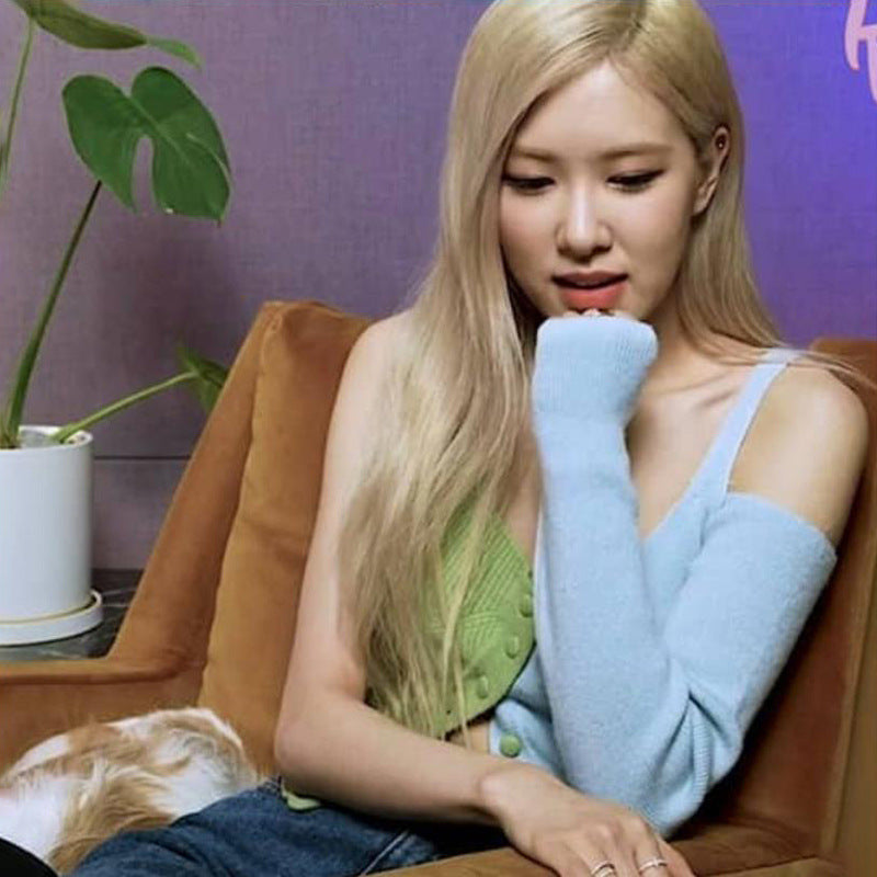 Knitted Street Shooting All-match Top