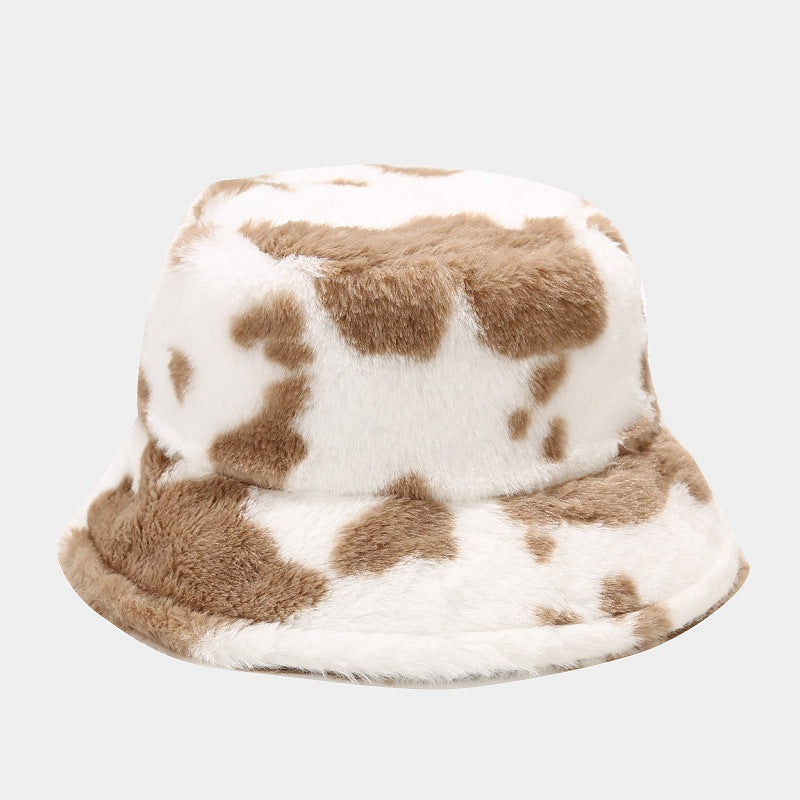 Short brim imitation mink velvet fisherman hat