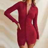 Cardigan Sexy Slim Short Dress