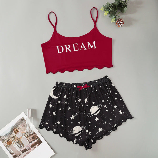 Star Dream Vest Shorts Home Service Set