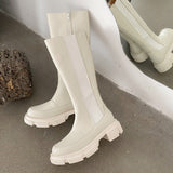 All-Match High Side Zipper Platform Boots