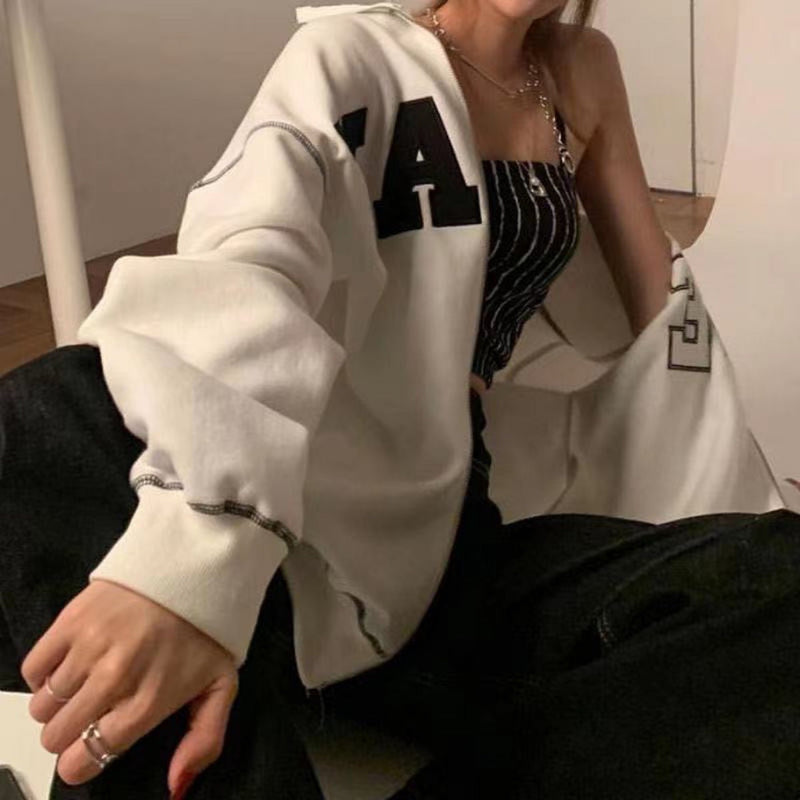 American Hooded Letter Sweater