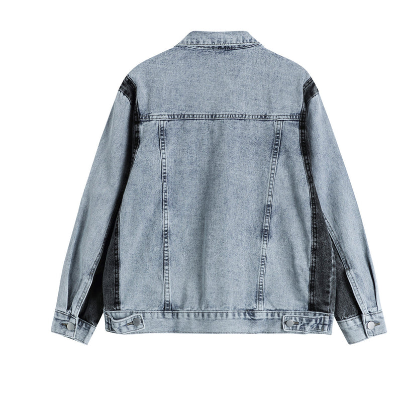 Contrast Color Stitching Denim Jacket