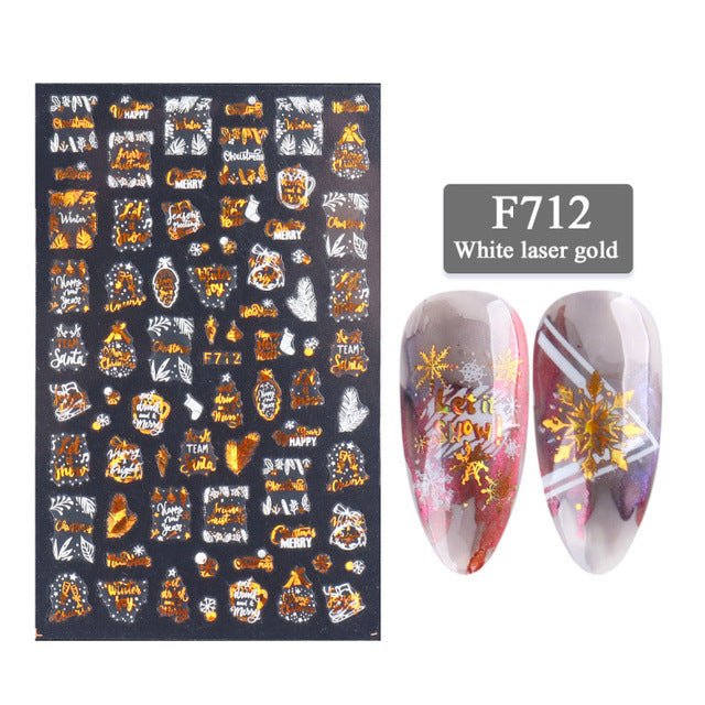 Nail Stickers 3D Christmas Series Two-color