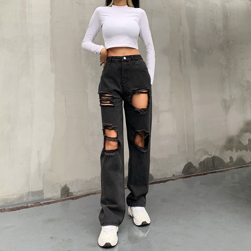 Gray Ripped Jeans