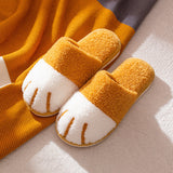 Cat's claw plush slippers