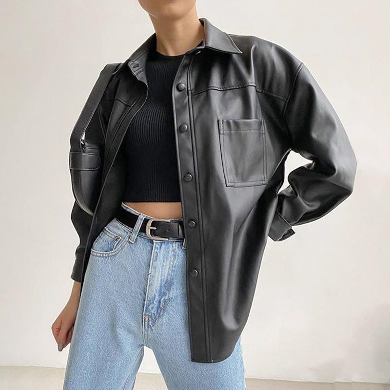 Leather Women's Jacket Coat